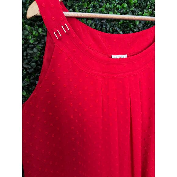 Roz & Ali, Red Sleeveless Blouse, women’s size 2X - Picture 3 of 6